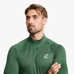 Focus Half-zip Seamless Top Herren Garden Topiary