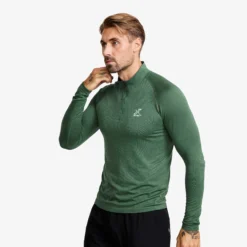 Focus Half-zip Seamless Top Herren Garden Topiary