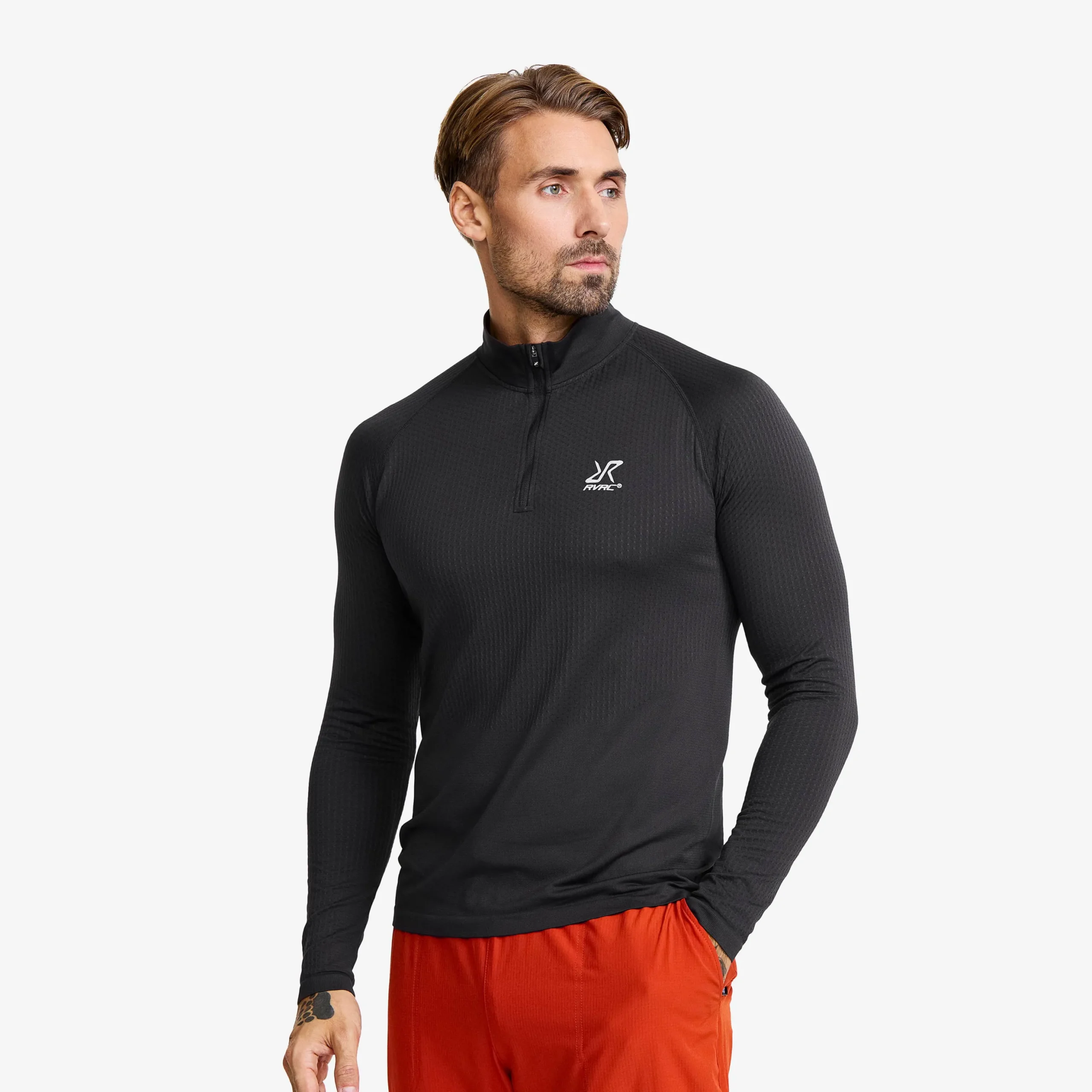 Focus Half-zip Seamless Top Herren Anthracite