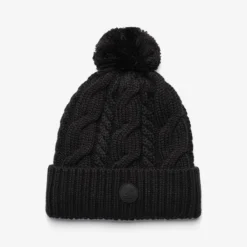 Frost Cable Knit Beanie Black
