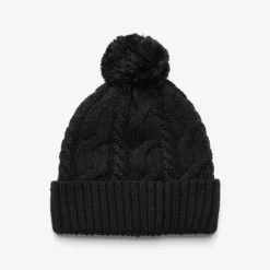 Frost Cable Knit Beanie Black