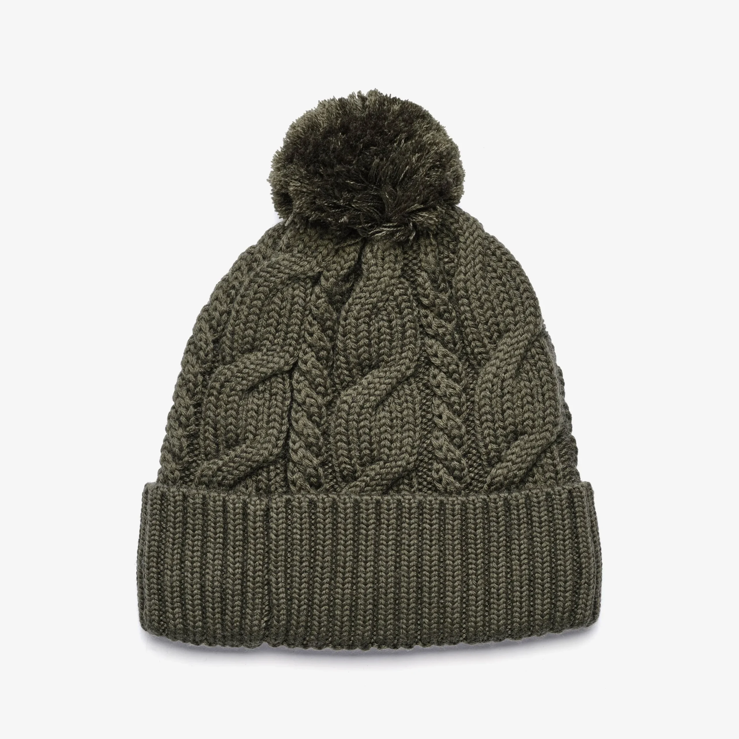Frost Cable Knit Beanie Kambaba Green