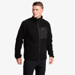 High Pile Fleece Jacket Herren Black