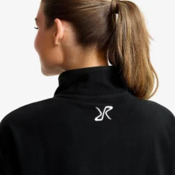 Hiker Cropped Half-zip Fleece Damen Black