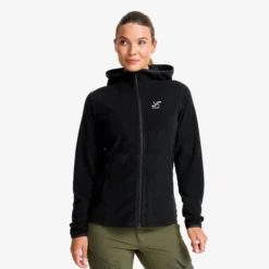 Hiker Fleece Hoodie Damen Black