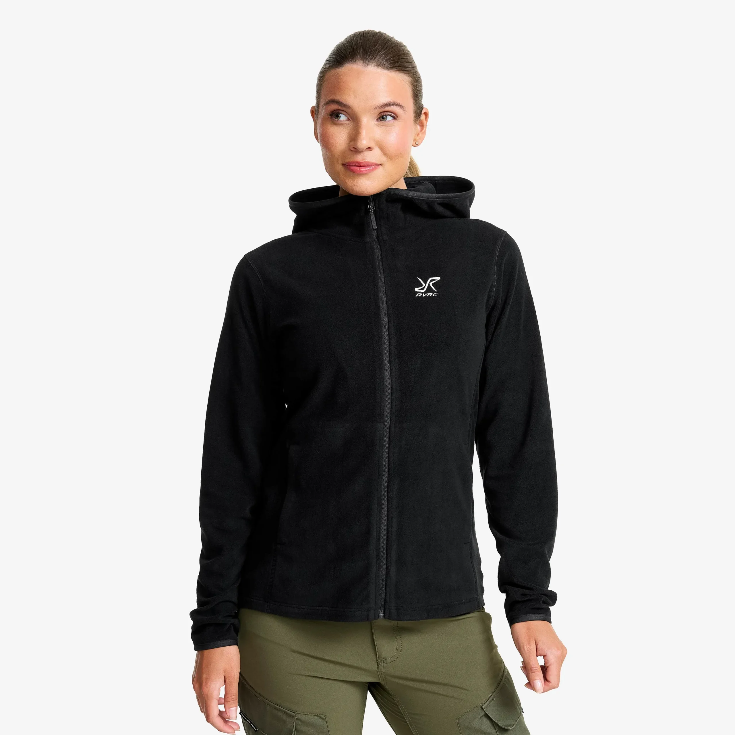 Hiker Fleece Hoodie Damen Black