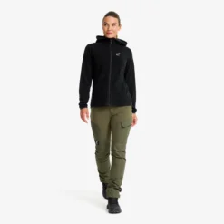 Hiker Fleece Hoodie Damen Black