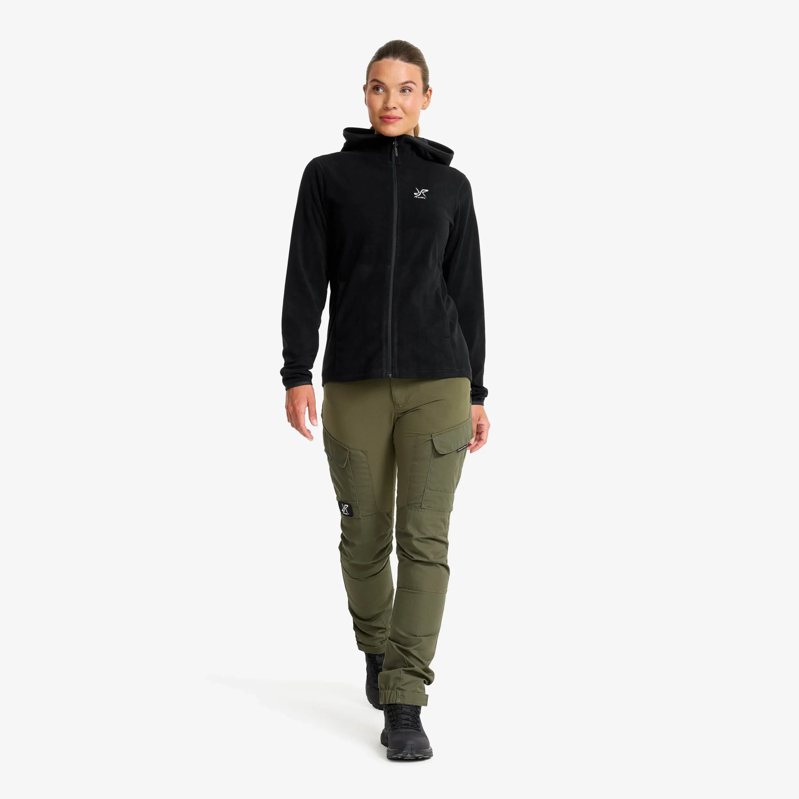 Hiker Fleece Hoodie Damen Black