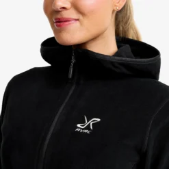 Hiker Fleece Hoodie Damen Black