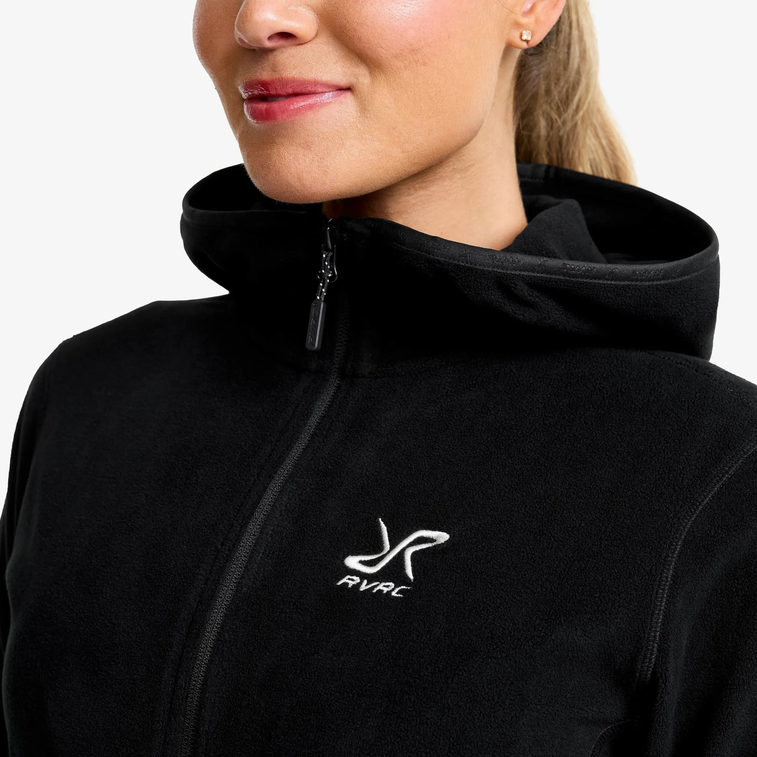 Hiker Fleece Hoodie Damen Black