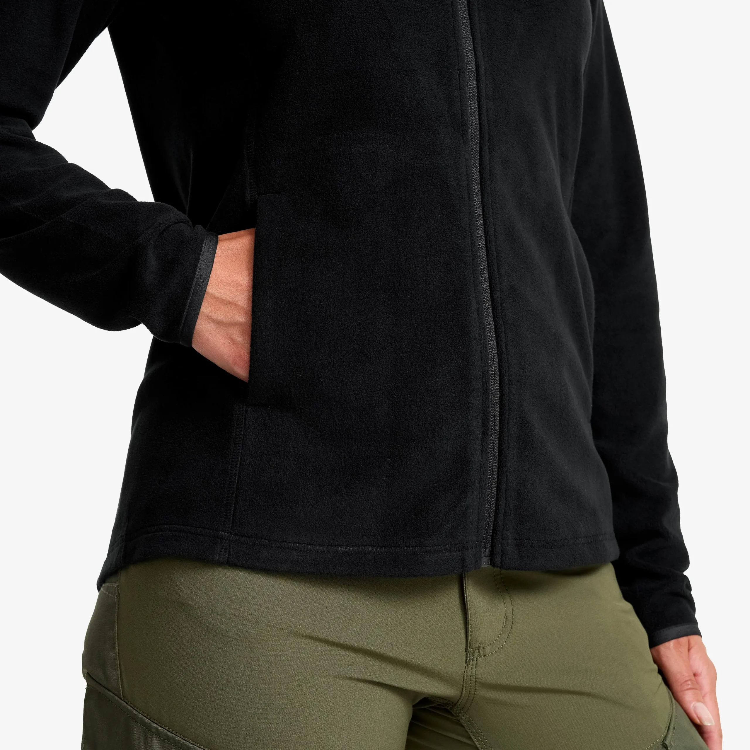Hiker Fleece Hoodie Damen Black