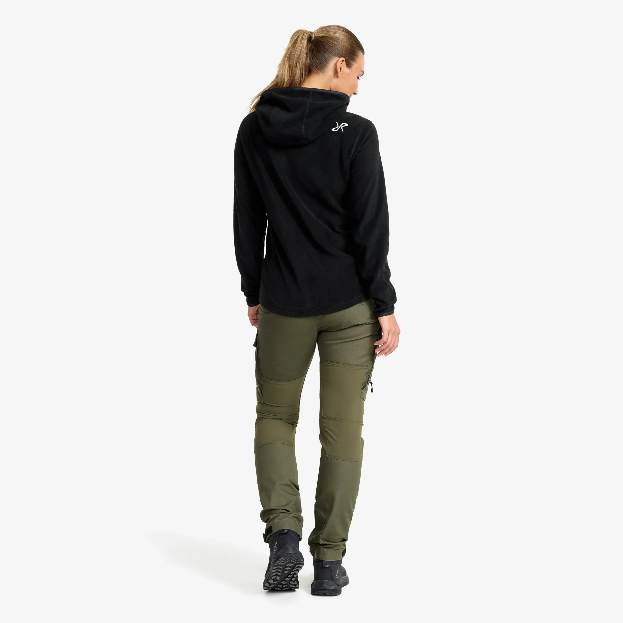 Hiker Fleece Hoodie Damen Black