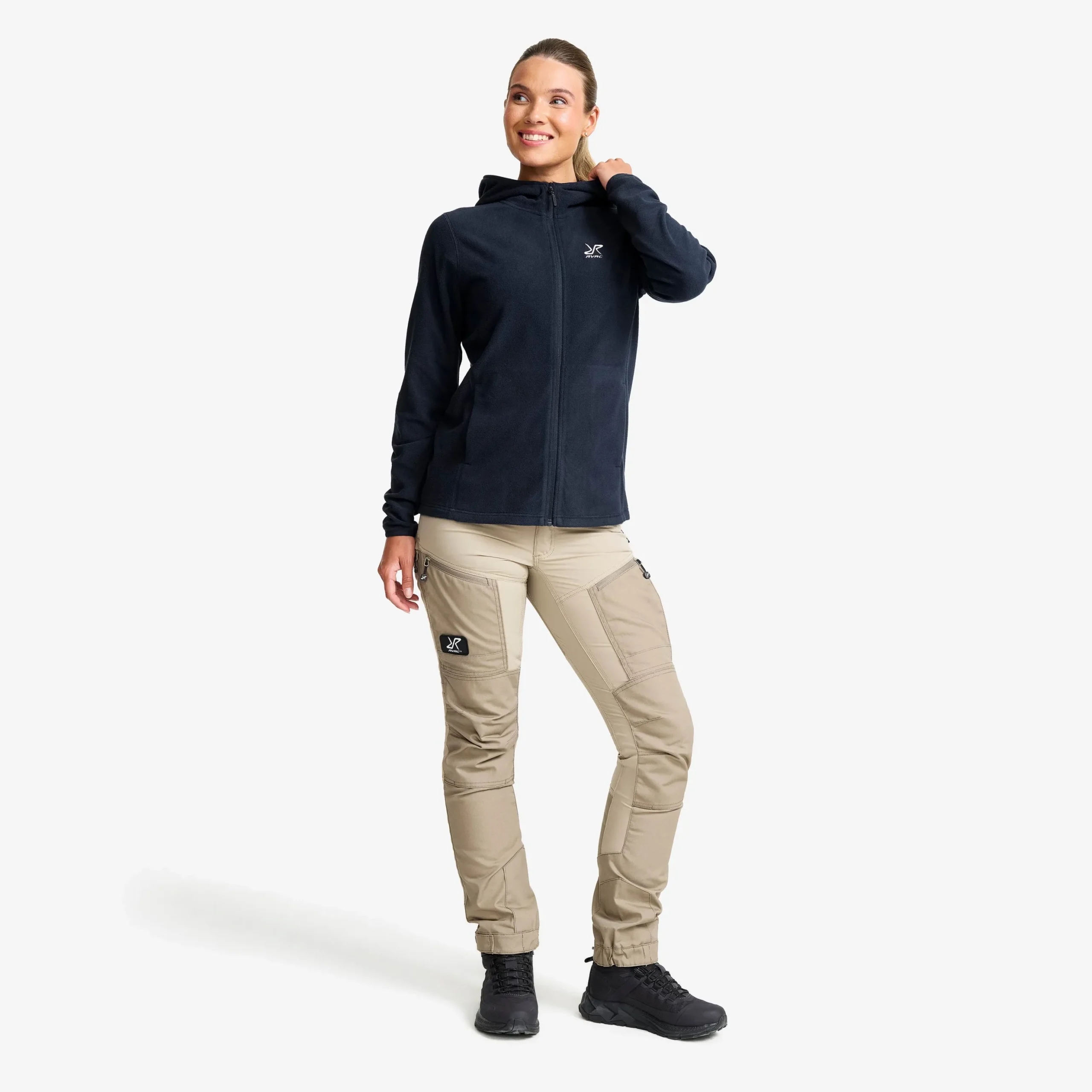 Hiker Fleece Hoodie Damen Deep Navy