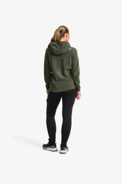 Hiker Fleece Hoodie Damen Kambaba Green