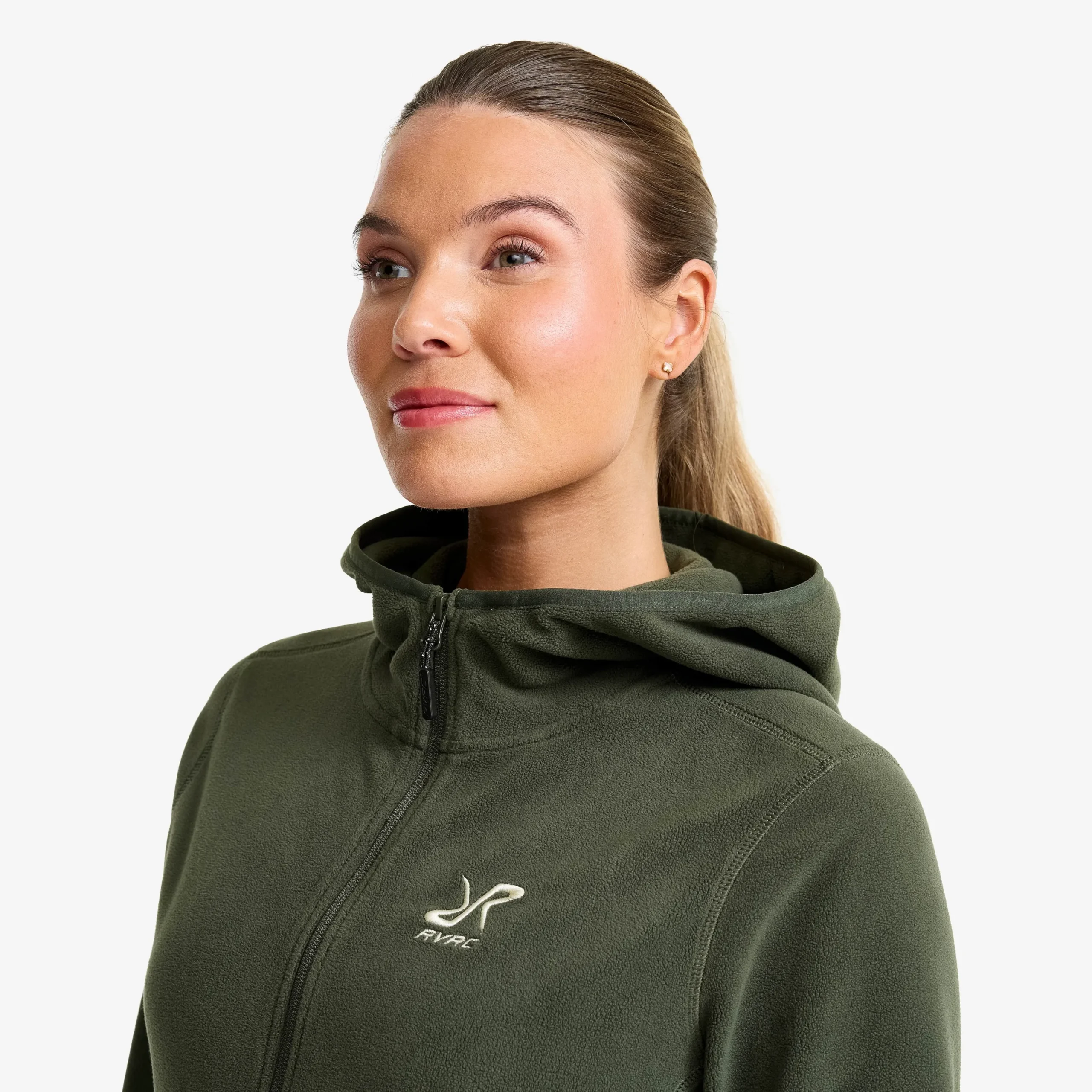 Hiker Fleece Hoodie Damen Kambaba Green