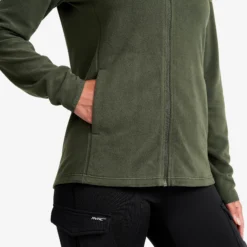 Hiker Fleece Hoodie Damen Kambaba Green