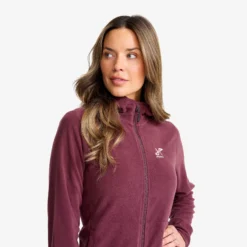 Hiker Fleece Hoodie Damen Mauve Wine