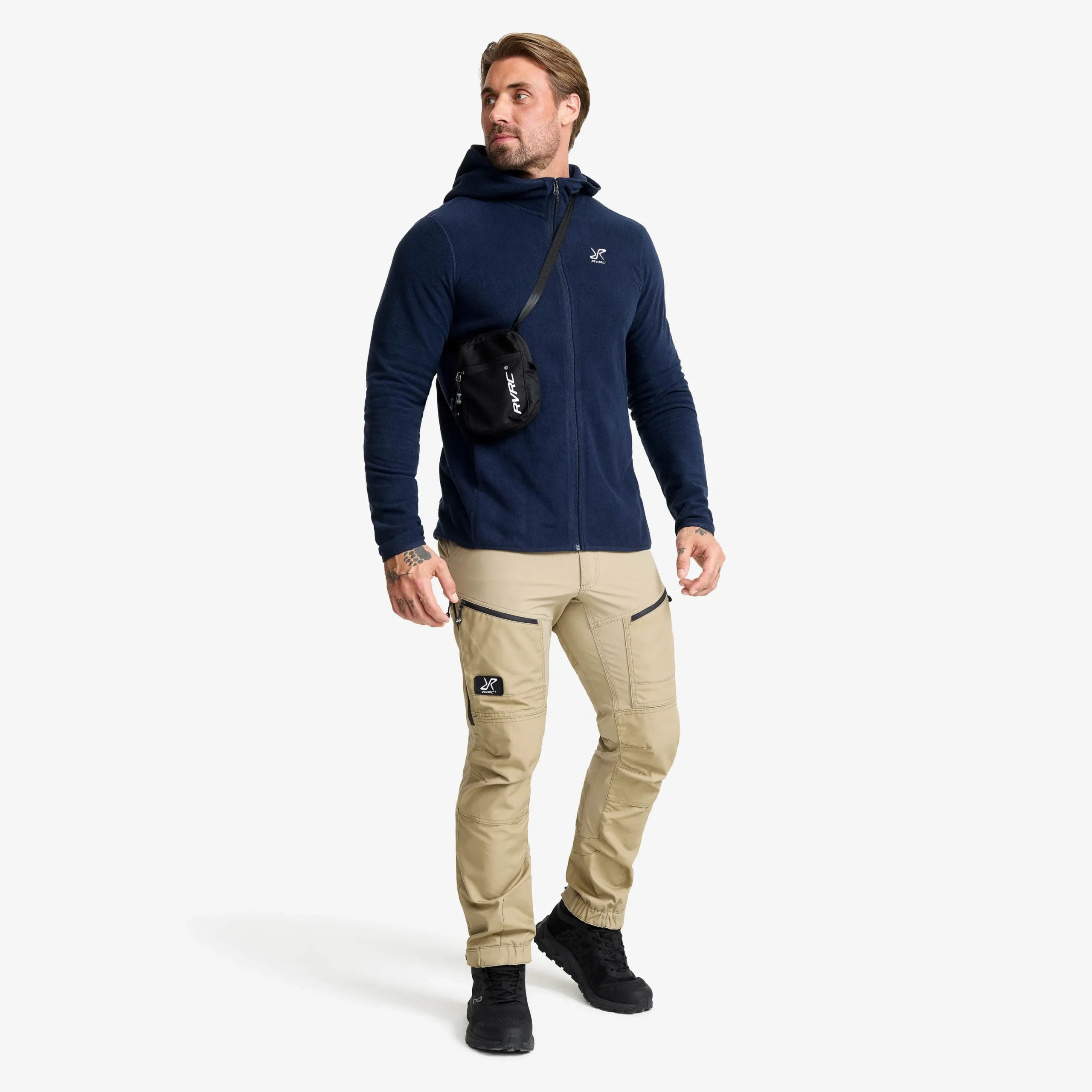 Hiker Fleece Hoodie Herren Deep Navy