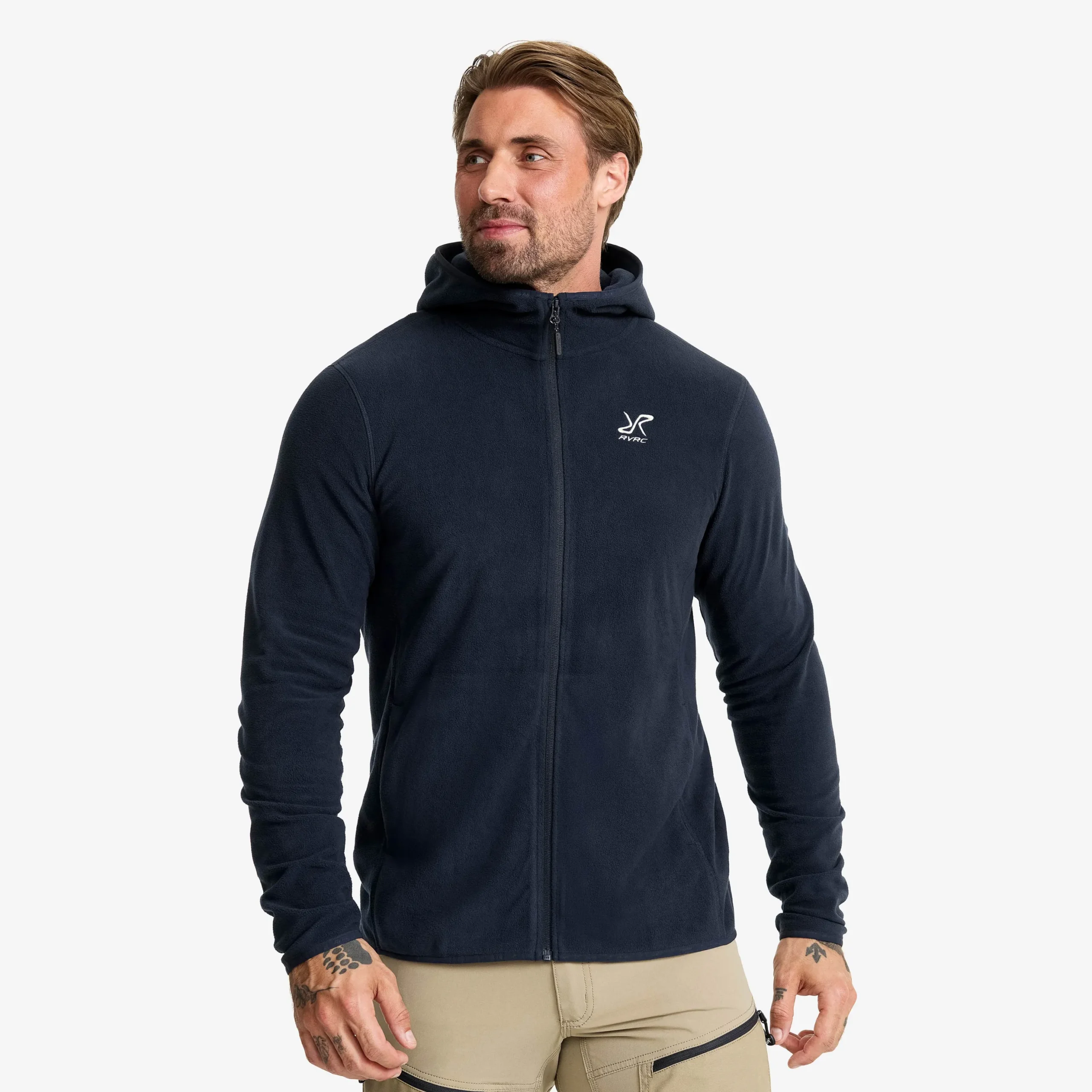 Hiker Fleece Hoodie Herren Deep Navy