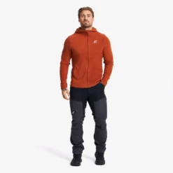 Hiker Fleece Hoodie Herren Rusty Orange