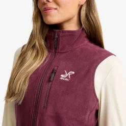 Hiker Fleece Vest Damen Mauve Wine