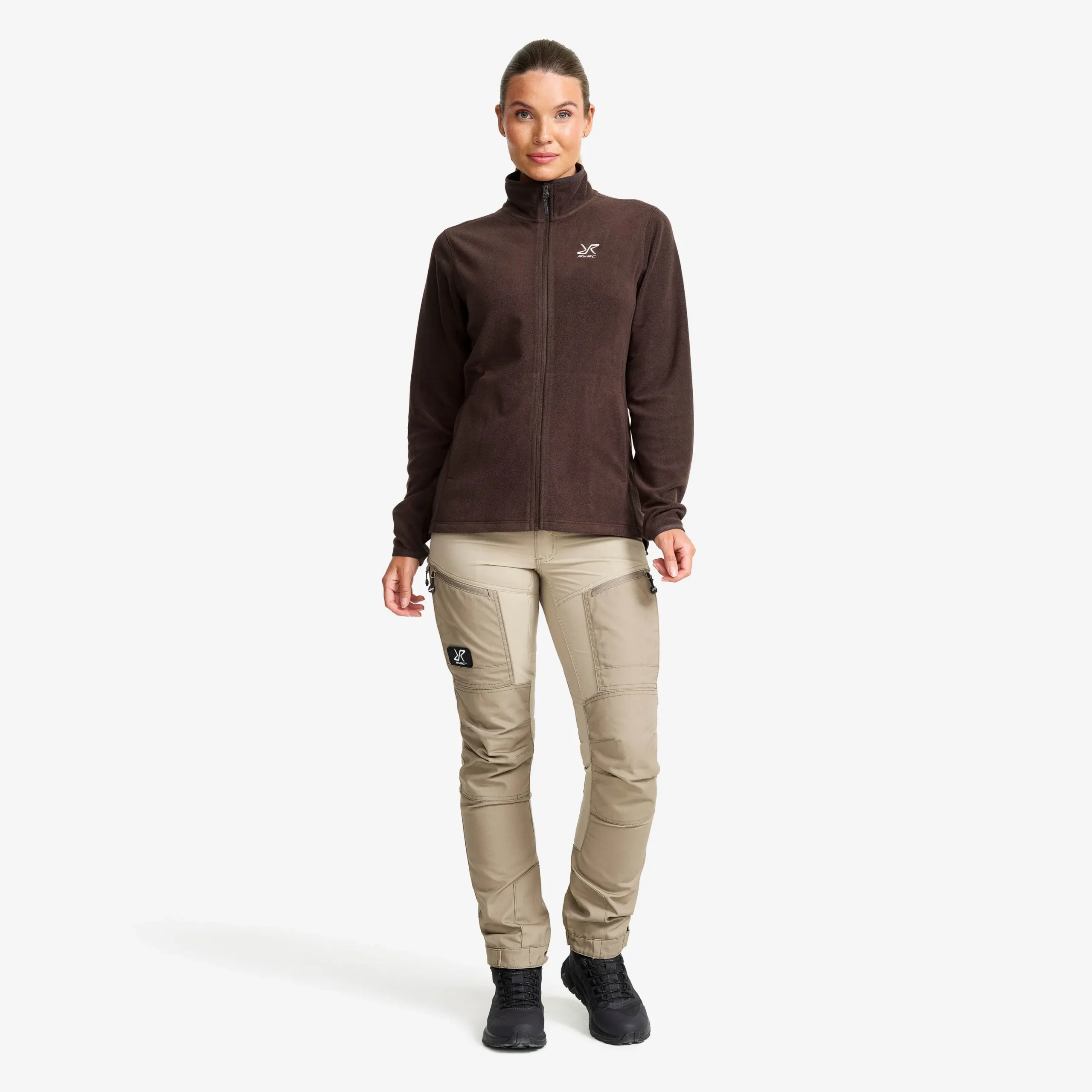 Hiker Full-zip Fleece Damen Seal Brown
