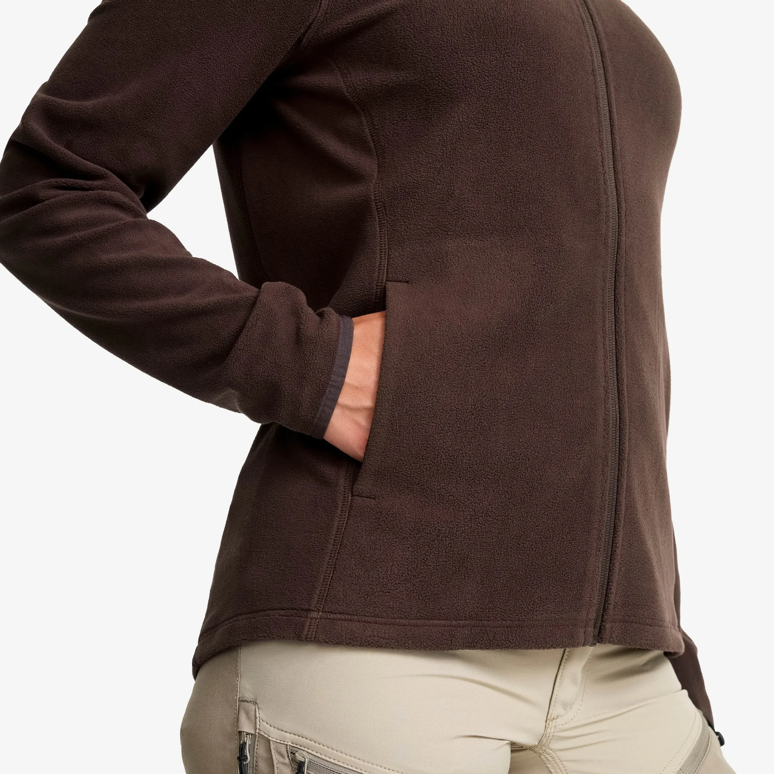 Hiker Full-zip Fleece Damen Seal Brown