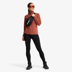 Hiker Half-zip Fleece Damen Pink Mahogany