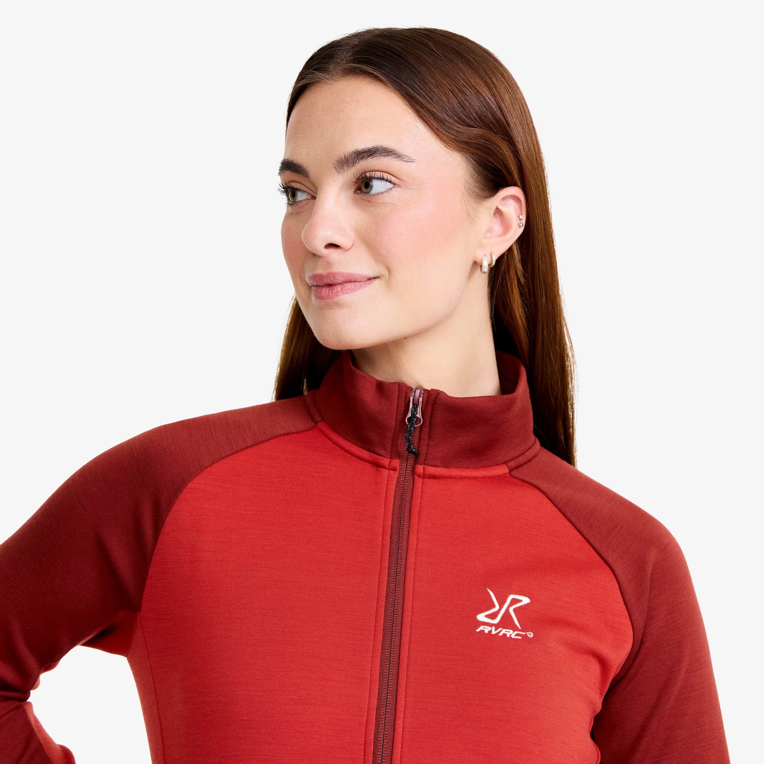 Hill Fleece Damen Fired Brick