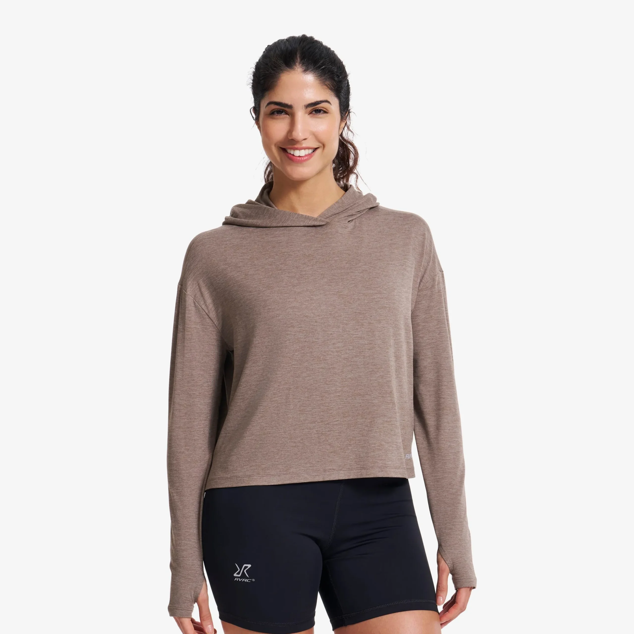 Impulse Active Cropped Hoodie Damen Morel