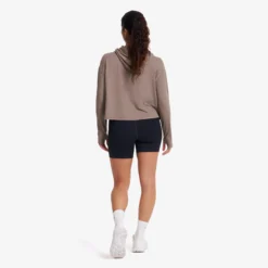 Impulse Active Cropped Hoodie Damen Morel