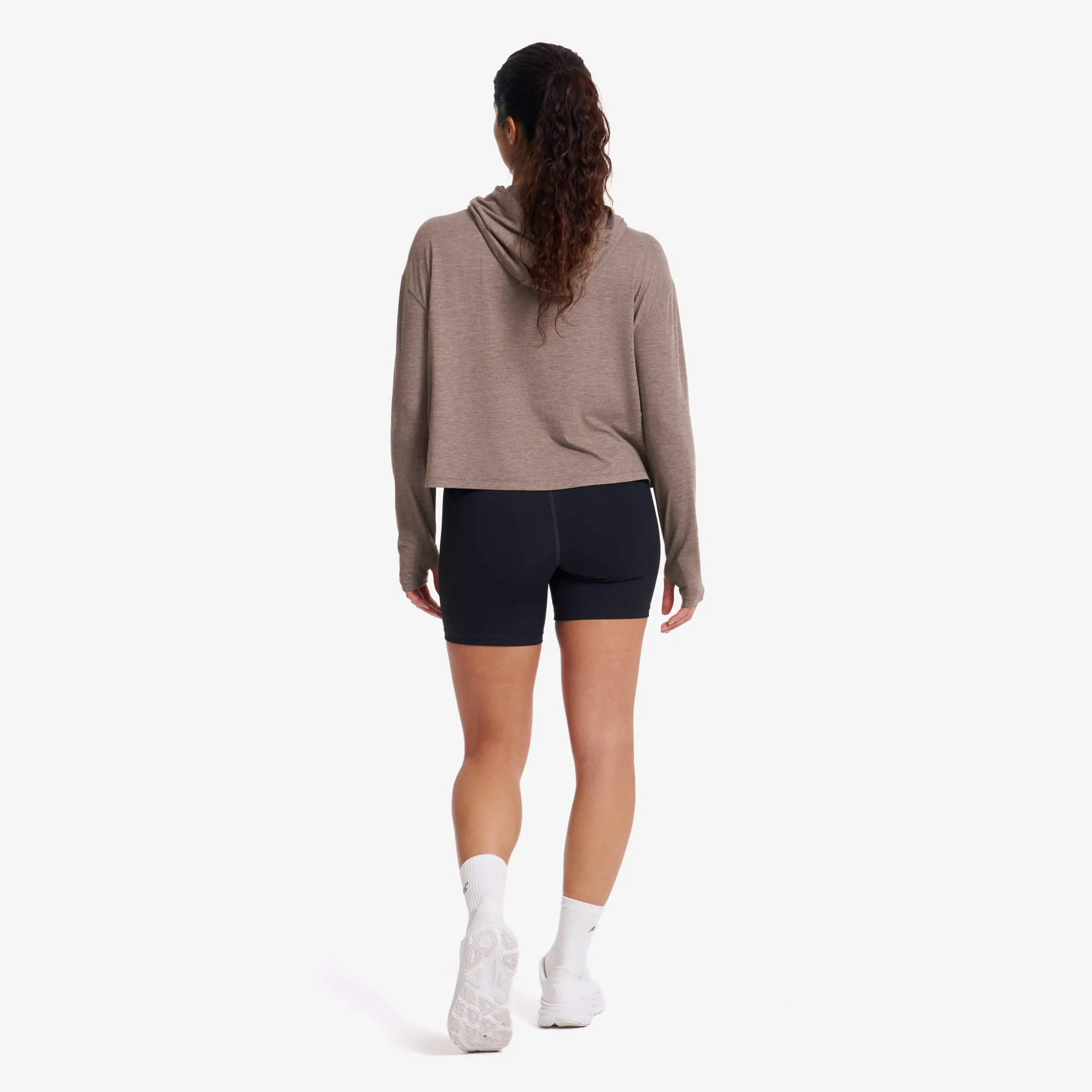 Impulse Active Cropped Hoodie Damen Morel