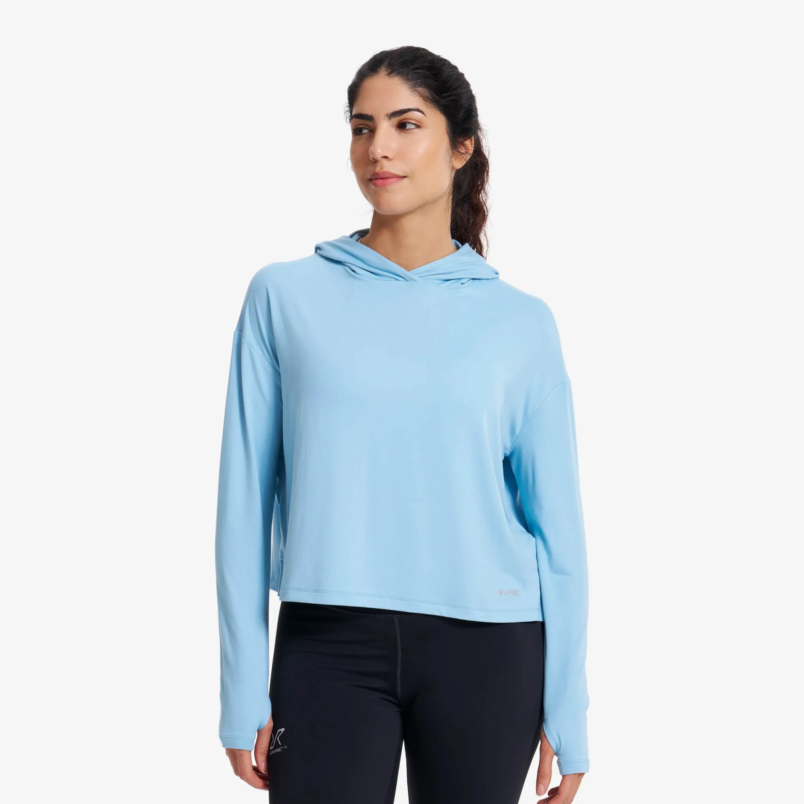 Impulse Active Cropped Hoodie Damen Forget-Me-Not