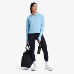 Impulse Active Cropped Hoodie Damen Forget-Me-Not