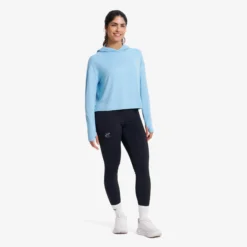 Impulse Active Cropped Hoodie Damen Forget-Me-Not