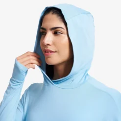 Impulse Active Cropped Hoodie Damen Forget-Me-Not