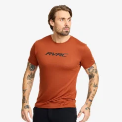 Mission Logo Slim Fit T-shirt Herren Rusty Orange