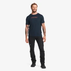 Mission Logo T-shirt Herren Deep Navy/Rusty Orange