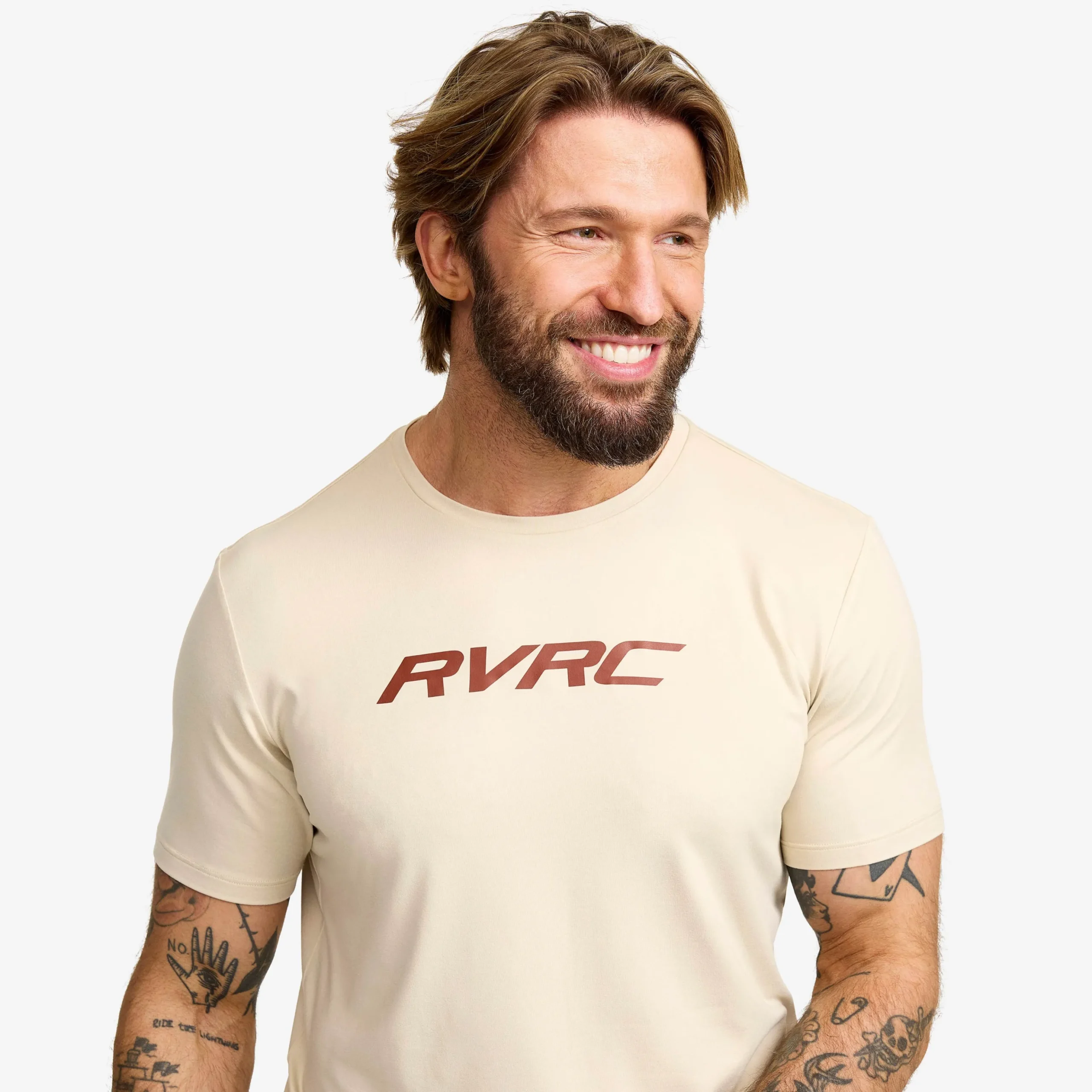 Mission Logo T-shirt Herren Oatmeal