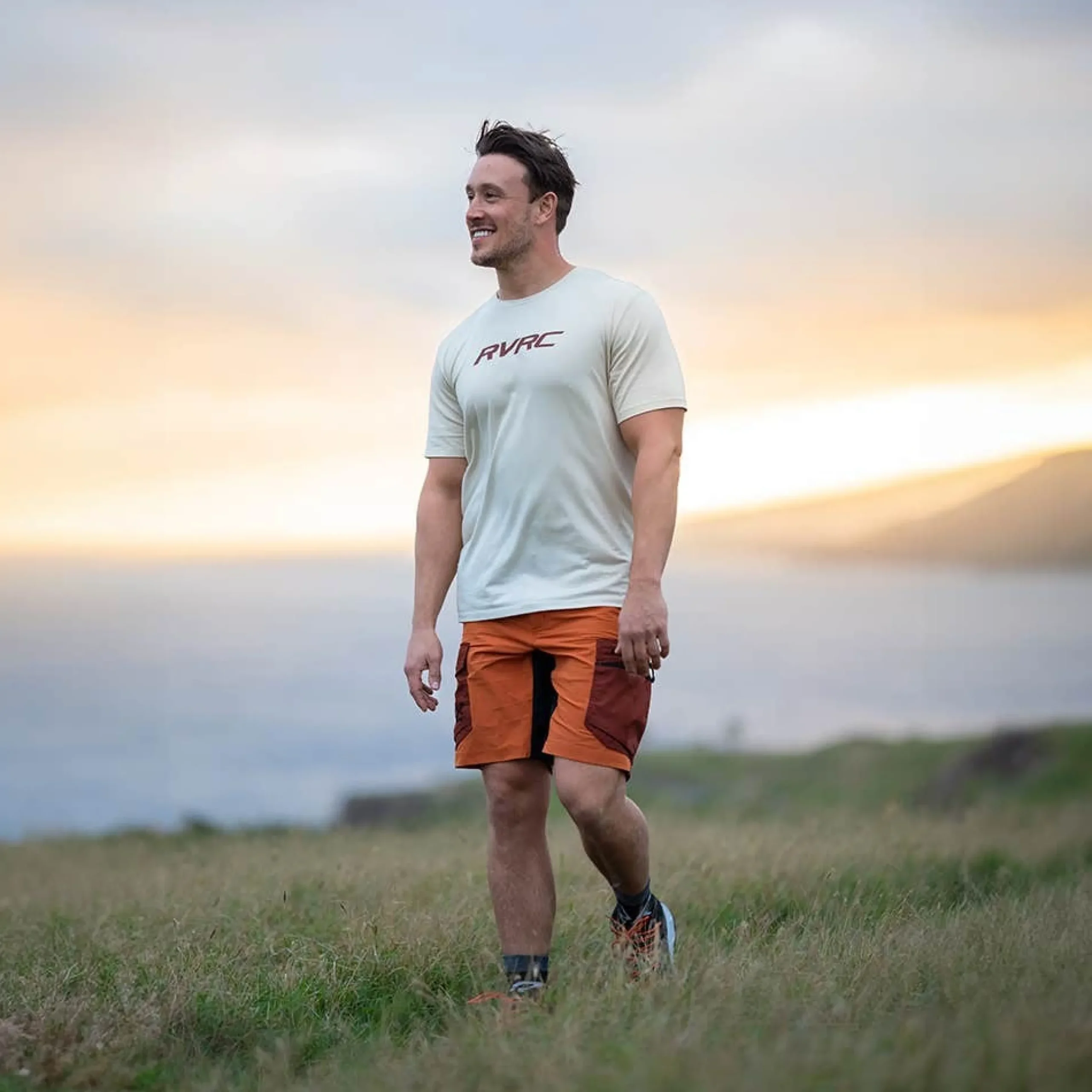 Mission Logo T-shirt Herren Oatmeal