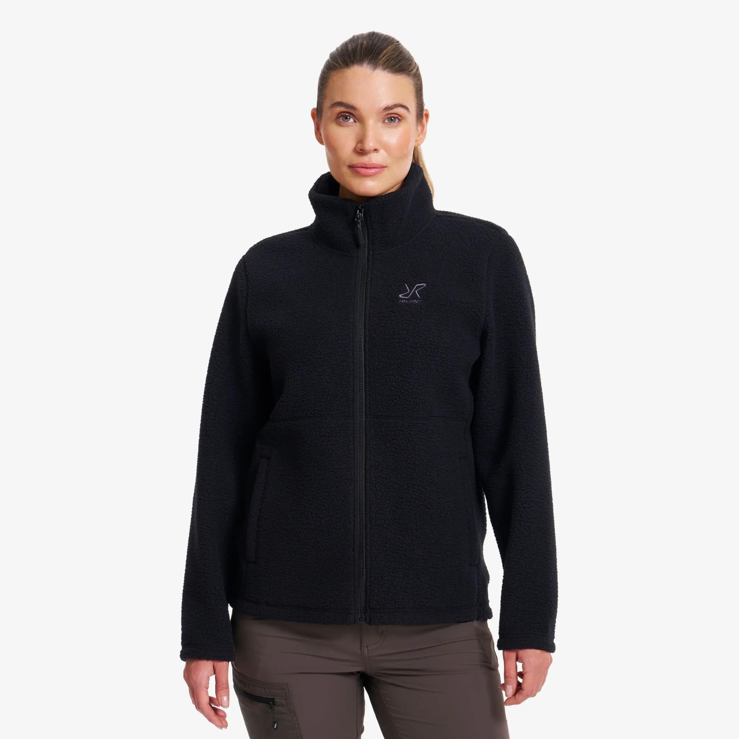 Moss Pile Fleece Jacket Damen Black