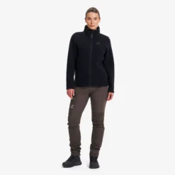 Moss Pile Fleece Jacket Damen Black