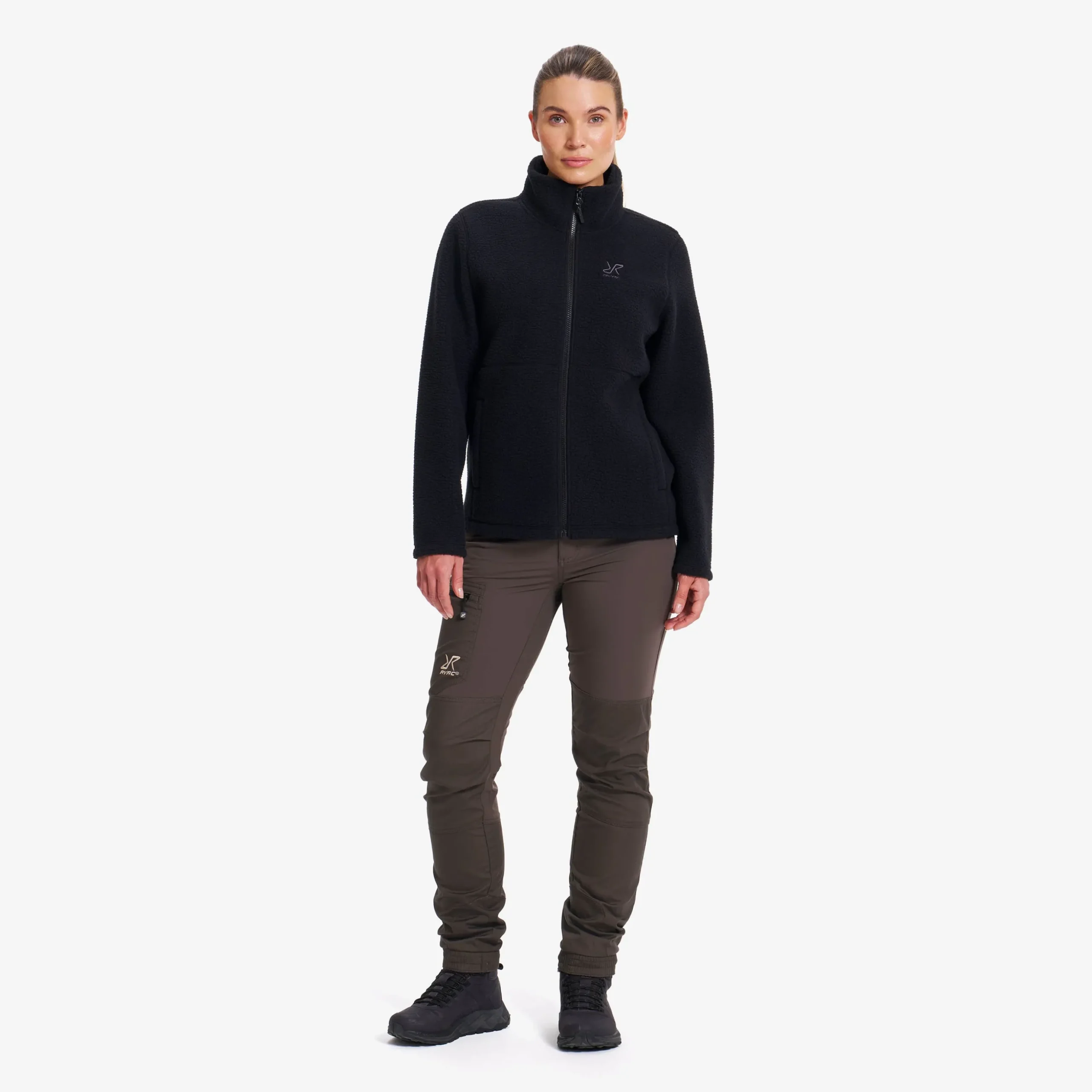 Moss Pile Fleece Jacket Damen Black