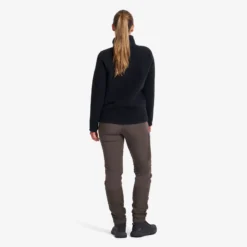 Moss Pile Fleece Jacket Damen Black