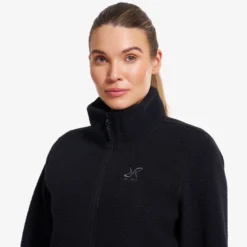 Moss Pile Fleece Jacket Damen Black