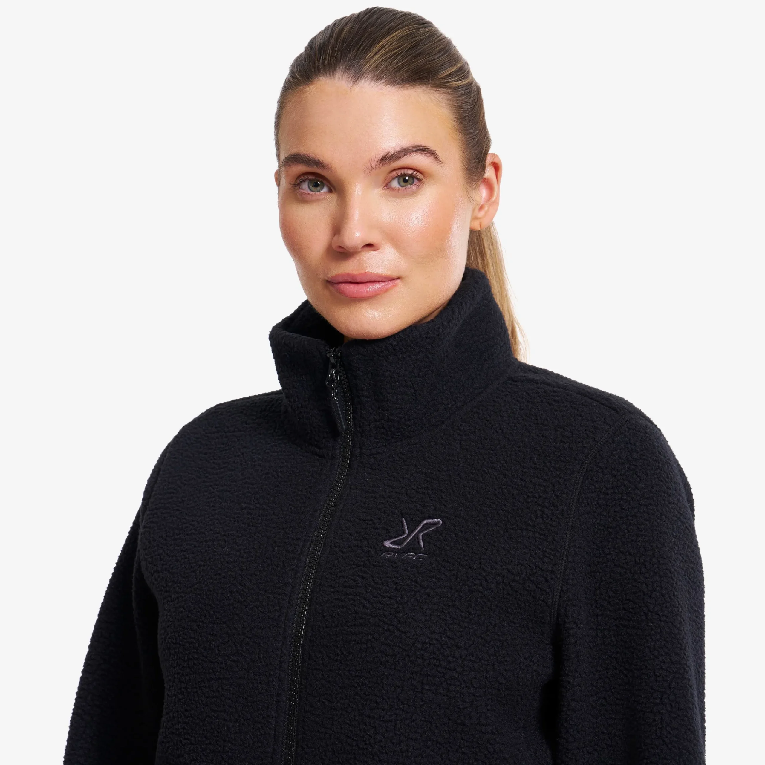 Moss Pile Fleece Jacket Damen Black