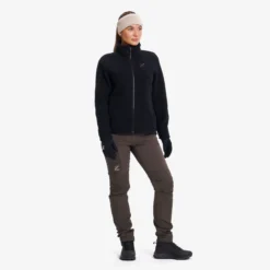 Moss Pile Fleece Jacket Damen Black