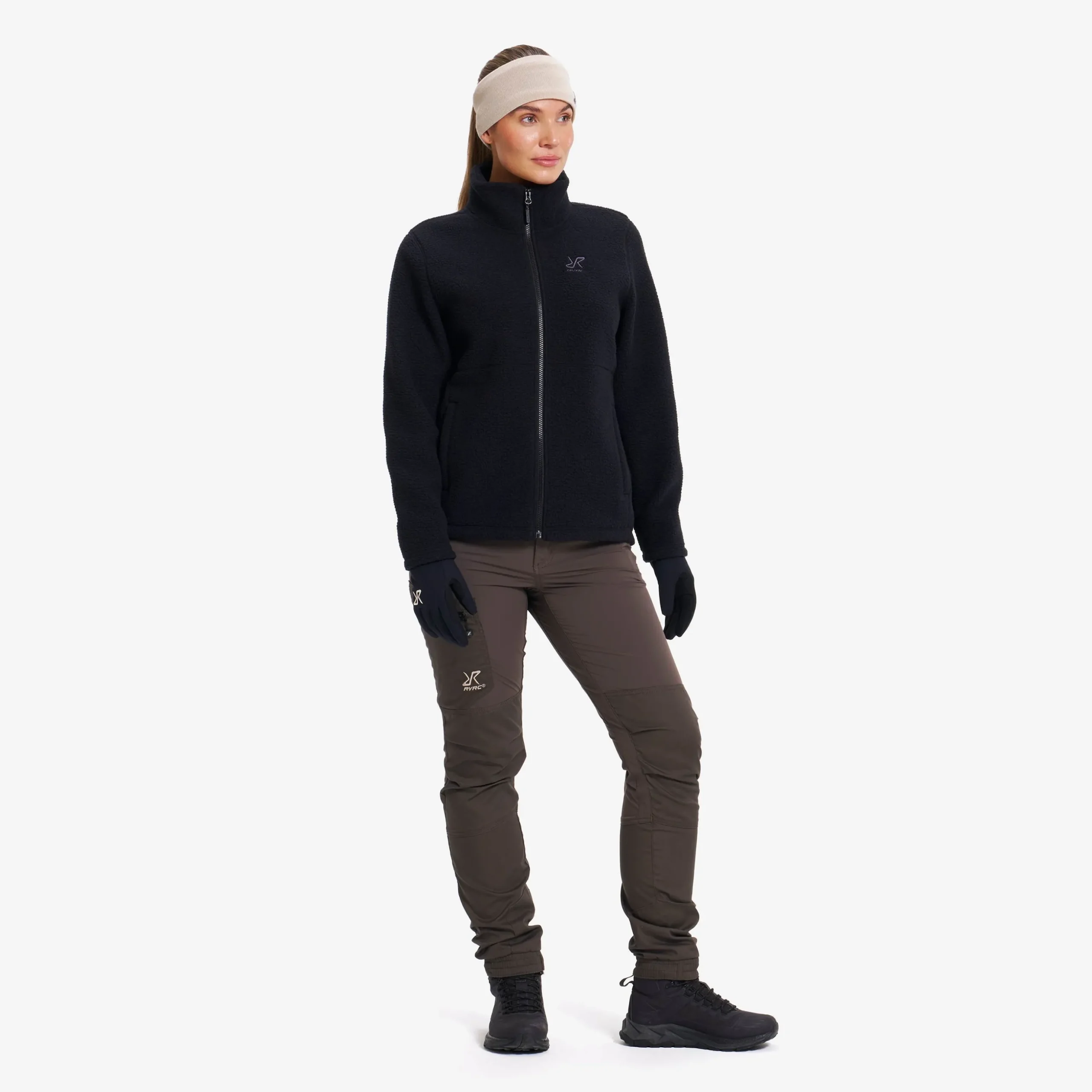 Moss Pile Fleece Jacket Damen Black
