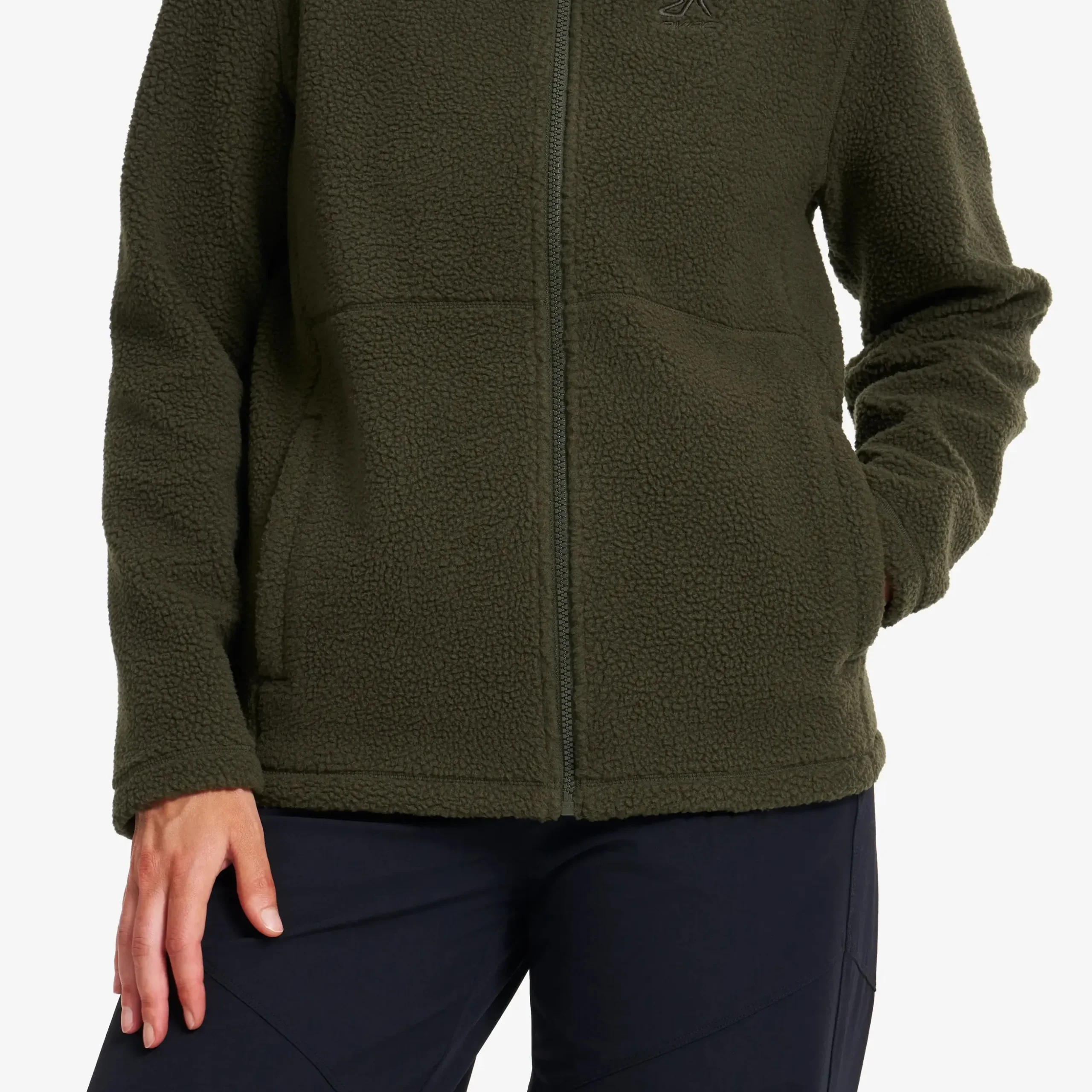 Moss Pile Fleece Jacket Damen Forest Night