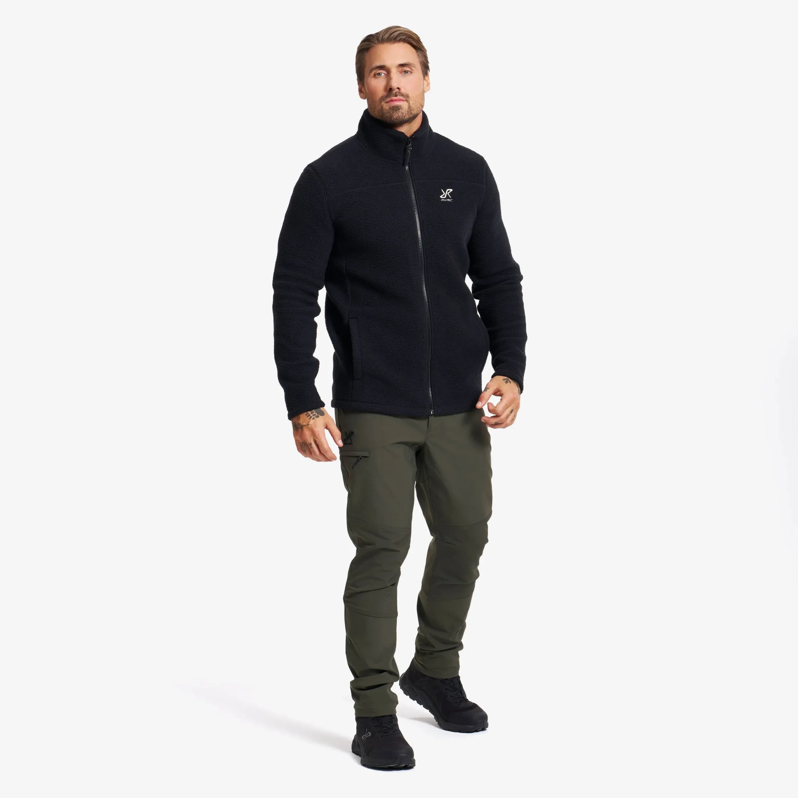 Moss Pile Fleece Jacket Herren Black